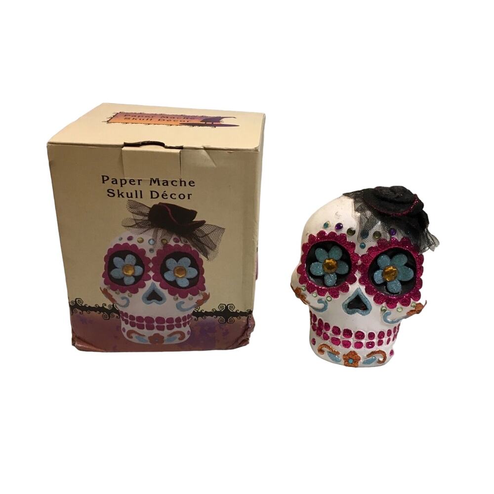 Paper Mache Skull Decor